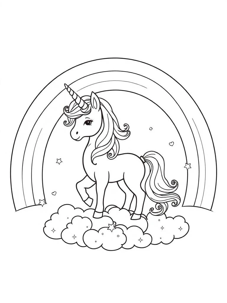 Einhorn Ausmalbild mit Regenbogen: 45 Profi-Tipps