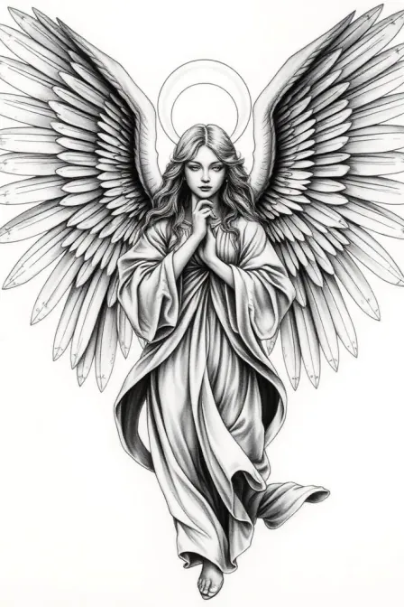 Engel Tattoo Ausmalbilder: Kreative Vorlagen & Ideen